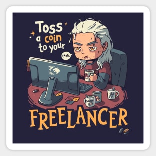 Toss a Coin to your Freelancer // The Witcher Geralt of Rivia Magnet